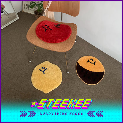 SECOND MORNING Apple Lemon Sweet Potato Soft Plush Floor Mat by Steekee Korea 4492