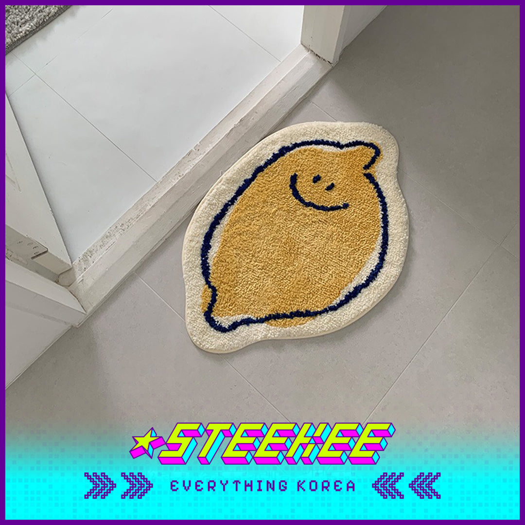 SECOND MORNING Lemon Plush Soft Floor Mat by Steekee Korea 4494