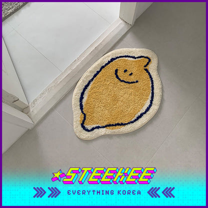 SECOND MORNING Lemon Plush Soft Floor Mat by Steekee Korea 4494