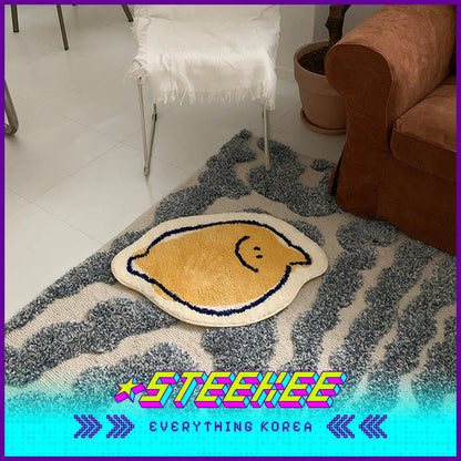 SECOND MORNING Lemon Plush Soft Floor Mat by Steekee Korea 4494