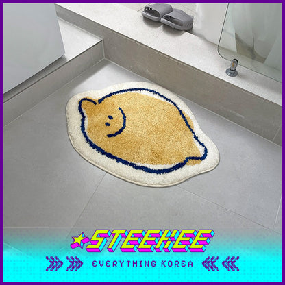 SECOND MORNING Lemon Plush Soft Floor Mat by Steekee Korea 4494