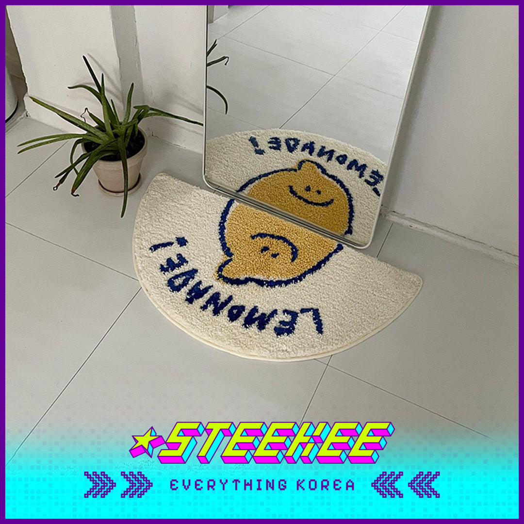 SECOND MORNING Lemon Plush Soft Floor Mat by Steekee Korea 4494