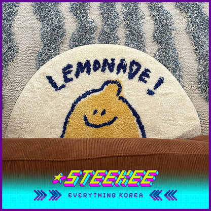 SECOND MORNING Lemon Plush Soft Floor Mat by Steekee Korea 4494