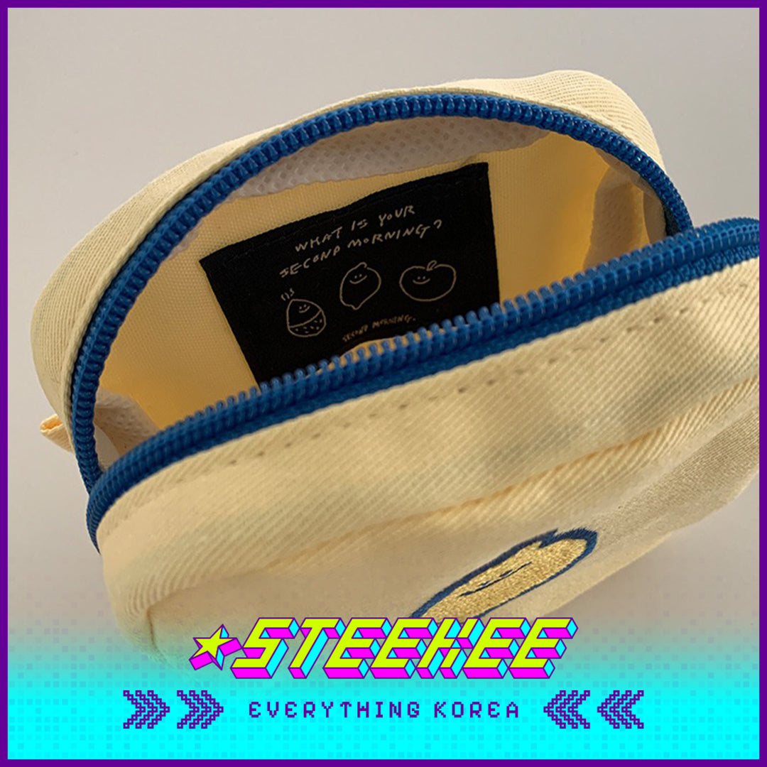 SECOND MORNING Lemony Kumi Apple Embroidered Coin Purse Storage Bag Cosmetic Bag by Steekee Korean 4495