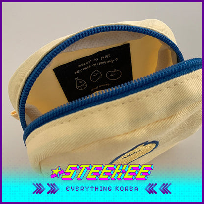 SECOND MORNING Lemony Kumi Apple Embroidered Coin Purse Storage Bag Cosmetic Bag by Steekee Korean 4495