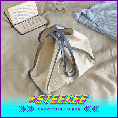 SECOND MORNING Simple Colorblock Large Capacity Shoulder Bag by Steekee Korean 4497