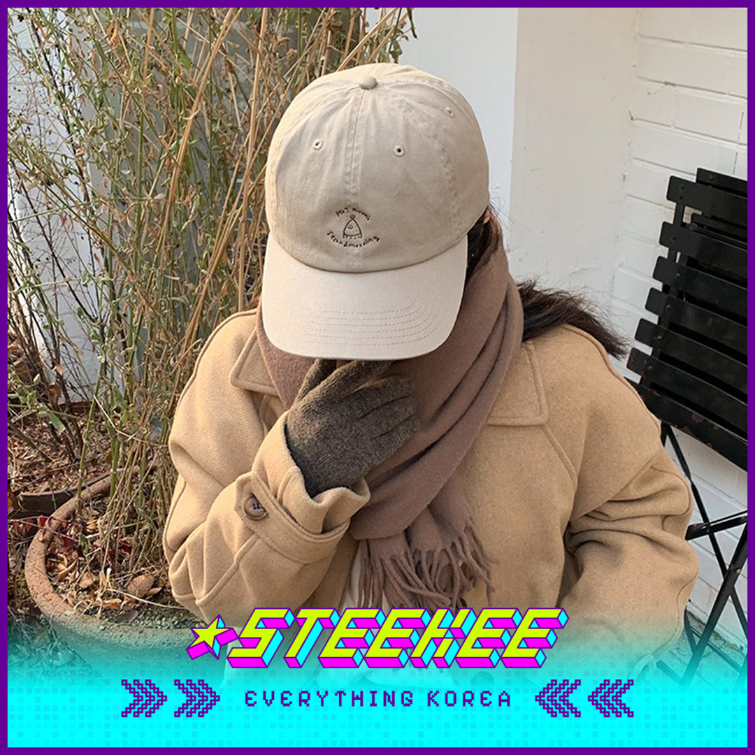 SECOND MORNING Lemony Kumi Minimalist Embroidered Sun Visor Baseball Cap by Steekee Korean 4498