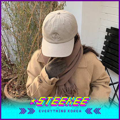 SECOND MORNING Lemony Kumi Minimalist Embroidered Sun Visor Baseball Cap by Steekee Korean 4498