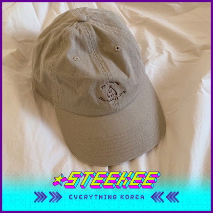 SECOND MORNING Lemony Kumi Minimalist Embroidered Sun Visor Baseball Cap by Steekee Korean 4498