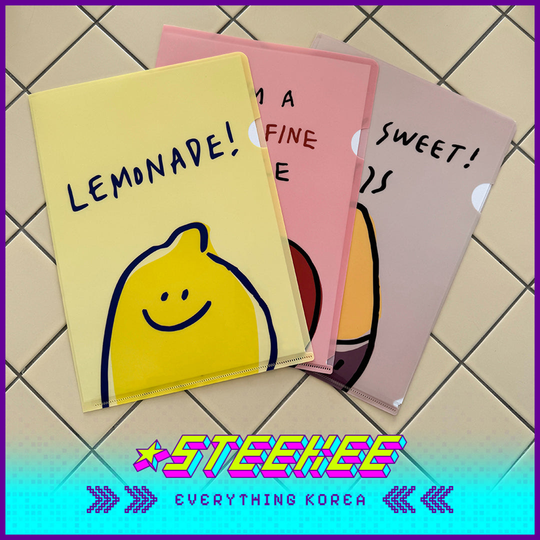 SECOND MORNING Lemony Kumi Apple A4 Exam Paper and Document Storage Folder by Steekee Korea 4502