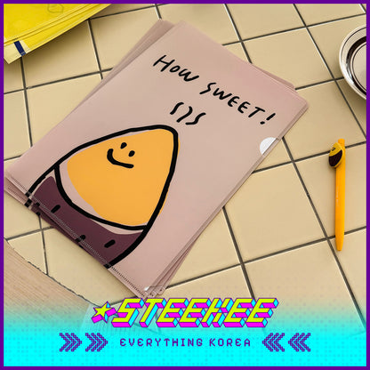 SECOND MORNING Lemony Kumi Apple A4 Exam Paper and Document Storage Folder by Steekee Korea 4502