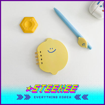 SECOND MORNING Lemony Kumi Apple Shaped Mini Notebook Set by Steekee Korea 4503