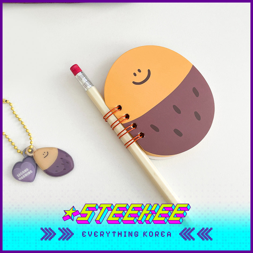 SECOND MORNING Lemony Kumi Apple Shaped Mini Notebook Set by Steekee Korea 4503