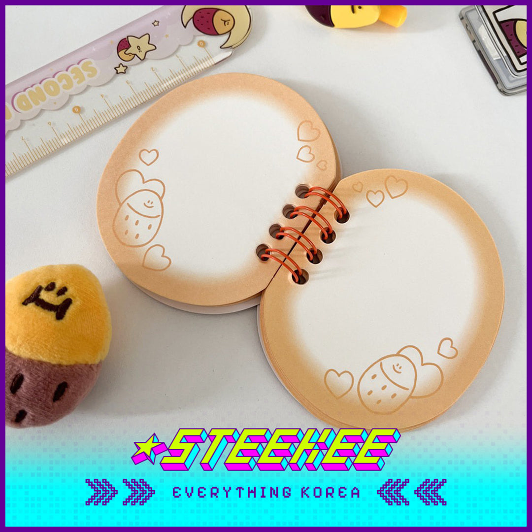 SECOND MORNING Lemony Kumi Apple Shaped Mini Notebook Set by Steekee Korea 4503