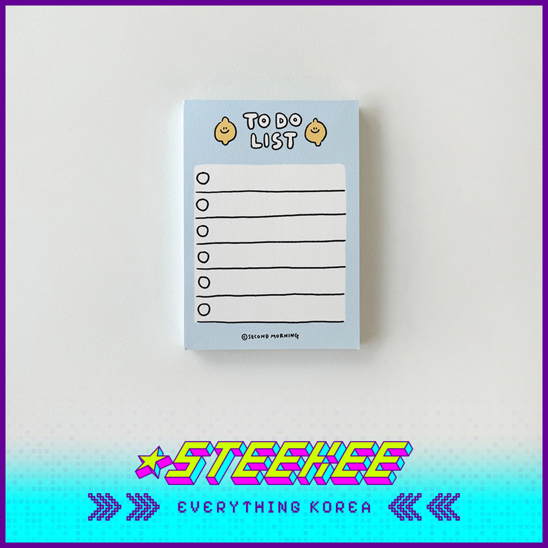 SECOND MORNING Cute Lemon Series Sticky Notes Memo Pad Set of 100 by Steekee Korean 4506
