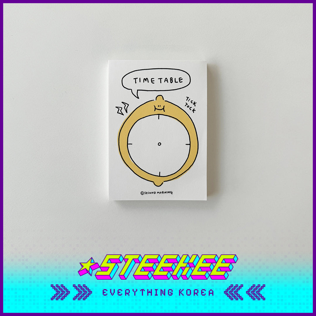 SECOND MORNING Cute Lemon Series Sticky Notes Memo Pad Set of 100 by Steekee Korean 4506