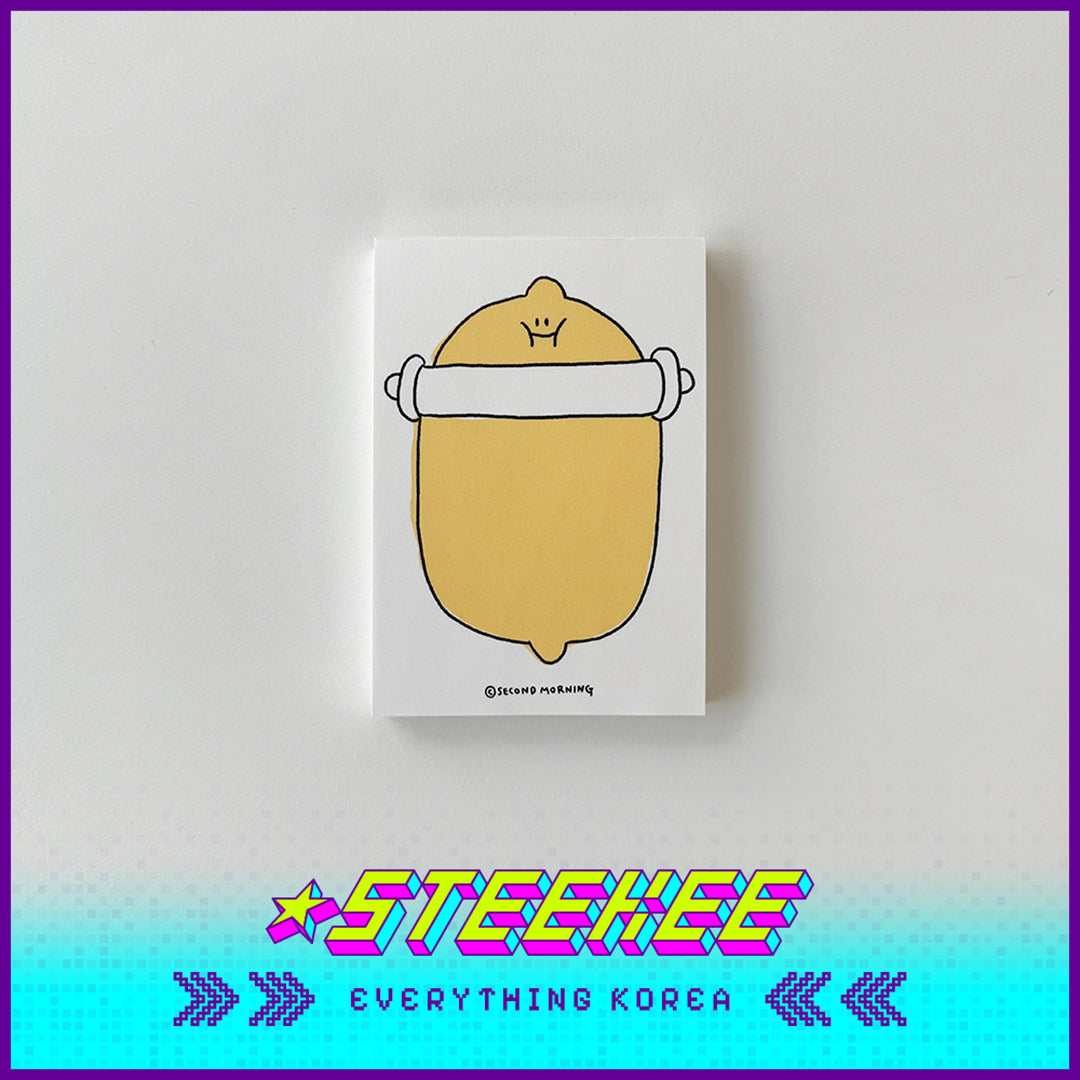 SECOND MORNING Cute Lemon Series Sticky Notes Memo Pad Set of 100 by Steekee Korean 4506