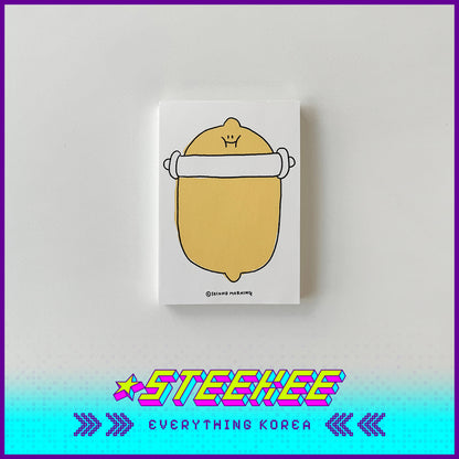 SECOND MORNING Cute Lemon Series Sticky Notes Memo Pad Set of 100 by Steekee Korean 4506