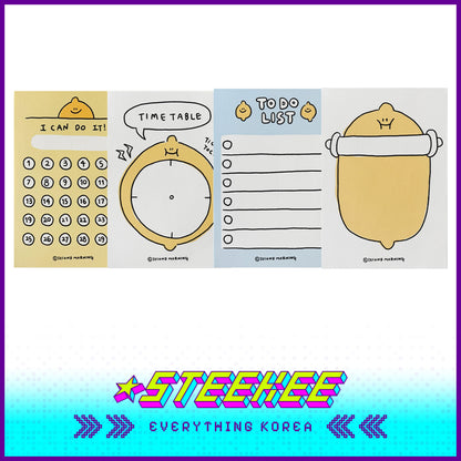 SECOND MORNING Cute Lemon Series Sticky Notes Memo Pad Set of 100 by Steekee Korean 4506