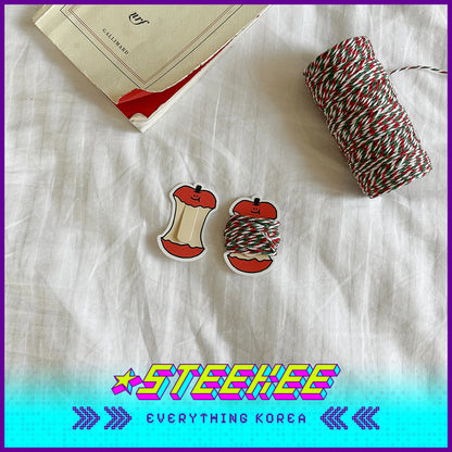 SECOND MORNING Lemony Apple Carrot Index Paginated Bookmark Set by Steekee Korea 4507