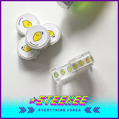 SECOND MORNING Lemony Kumi Apple Journal Decorative Collage Masking Tape by Steekee Korean 4508