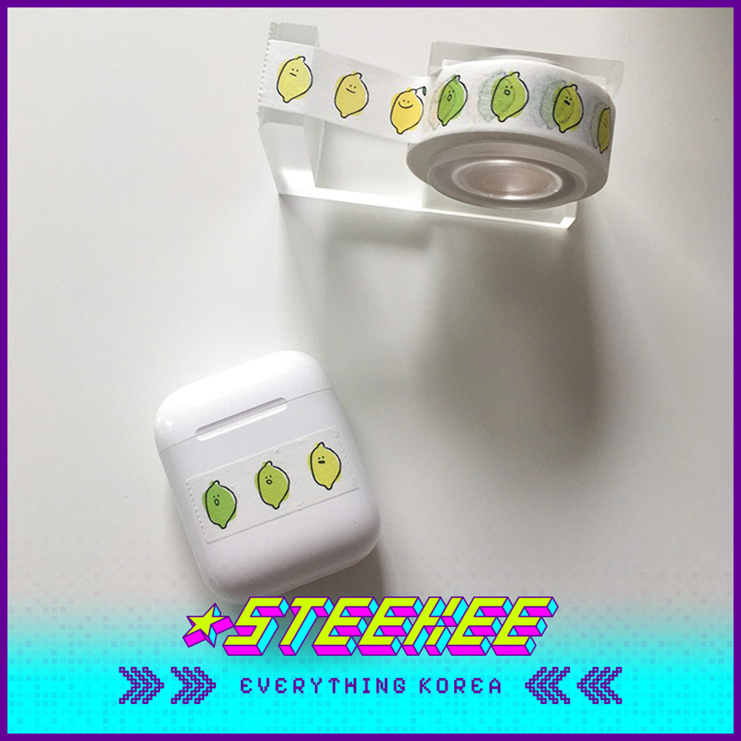 SECOND MORNING Lemony Kumi Apple Journal Decorative Collage Masking Tape by Steekee Korean 4508