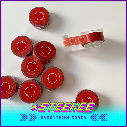 SECOND MORNING Lemony Kumi Apple Journal Decorative Collage Masking Tape by Steekee Korean 4508