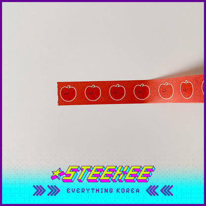 SECOND MORNING Lemony Kumi Apple Journal Decorative Collage Masking Tape by Steekee Korean 4508