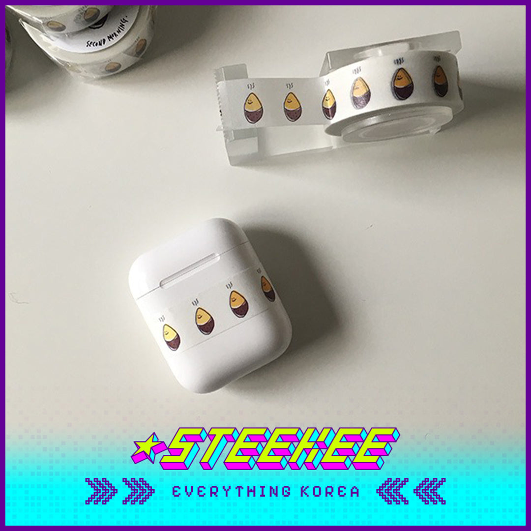 SECOND MORNING Lemony Kumi Apple Journal Decorative Collage Masking Tape by Steekee Korean 4508