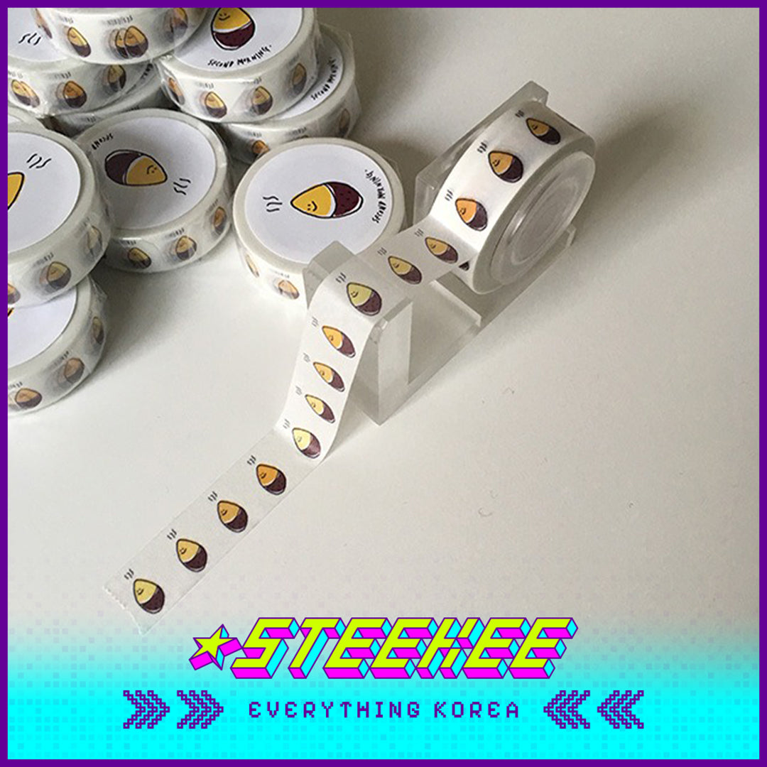 SECOND MORNING Lemony Kumi Apple Journal Decorative Collage Masking Tape by Steekee Korean 4508