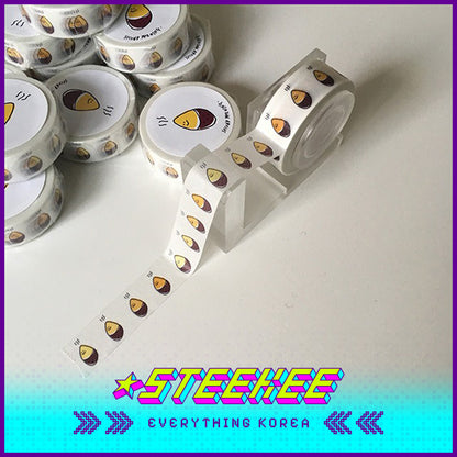 SECOND MORNING Lemony Kumi Apple Journal Decorative Collage Masking Tape by Steekee Korean 4508