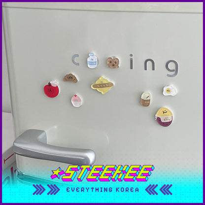 SECOND MORNING Lemony Apple Kumi Acrylic Fridge Bakery Magnet Set of 3 by Steekee Korea 4511