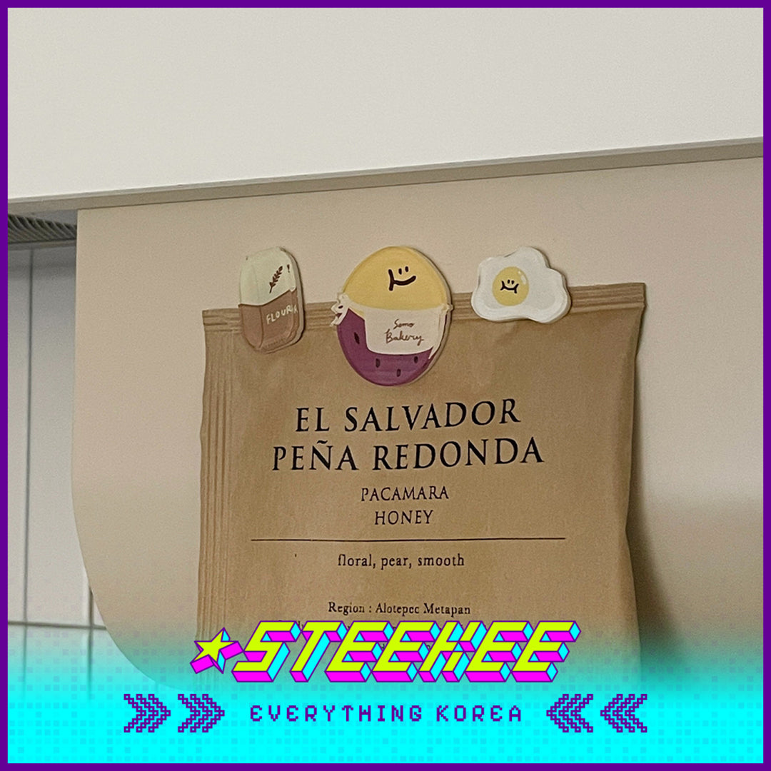 SECOND MORNING Lemony Apple Kumi Acrylic Fridge Bakery Magnet Set of 3 by Steekee Korea 4511