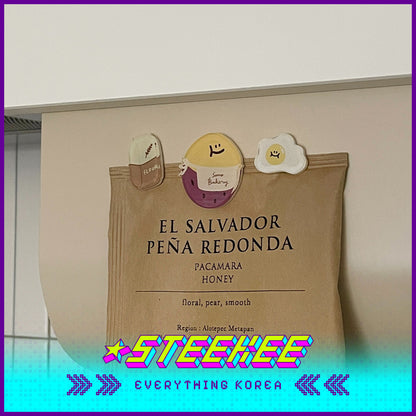 SECOND MORNING Lemony Apple Kumi Acrylic Fridge Bakery Magnet Set of 3 by Steekee Korea 4511