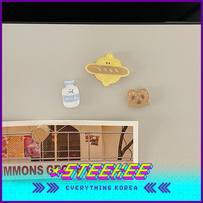 SECOND MORNING Lemony Apple Kumi Acrylic Fridge Bakery Magnet Set of 3 by Steekee Korea 4511