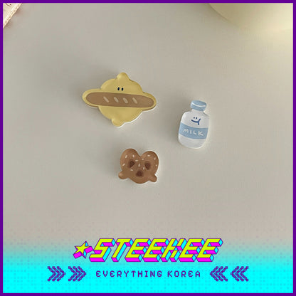 SECOND MORNING Lemony Apple Kumi Acrylic Fridge Bakery Magnet Set of 3 by Steekee Korea 4511