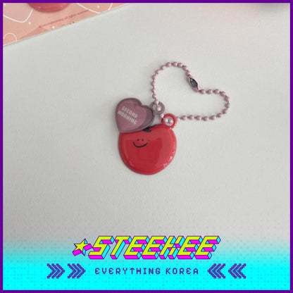 SECOND MORNING Lemony Apple Kumi PVC Keychain Pendant Soft Key Ring by Steekee Korea 4512