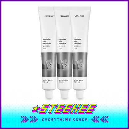 Boonco Vegan Coconut Natural Mint Fresh Fluoride-Free Honest Toothpaste 120g Set of 3 by Steekee Korea 4543