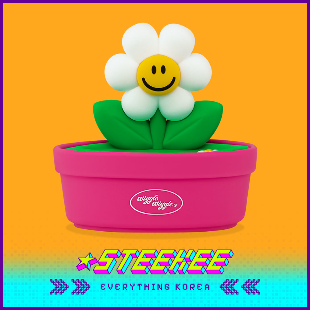 Wiggle Wiggle Smile We Love Daisy Silicone Soap Tray Home Bathroom Washbasin Soap Drain Box by Steekee Korea 4451