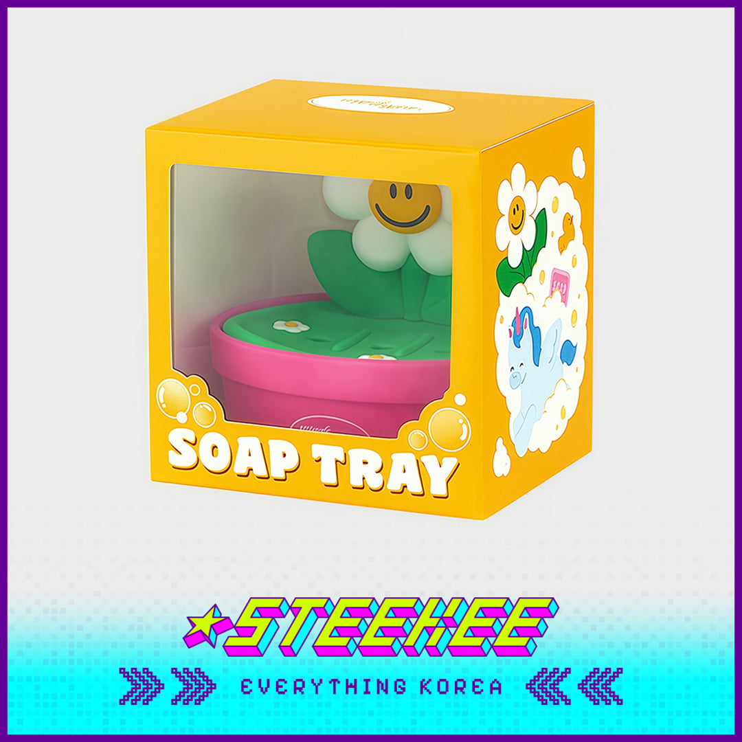 Wiggle Wiggle Smile We Love Daisy Silicone Soap Tray Home Bathroom Washbasin Soap Drain Box by Steekee Korea 4451