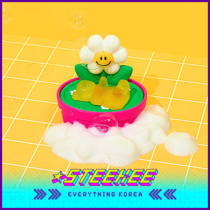 Wiggle Wiggle Smile We Love Daisy Silicone Soap Tray Home Bathroom Washbasin Soap Drain Box by Steekee Korea 4451