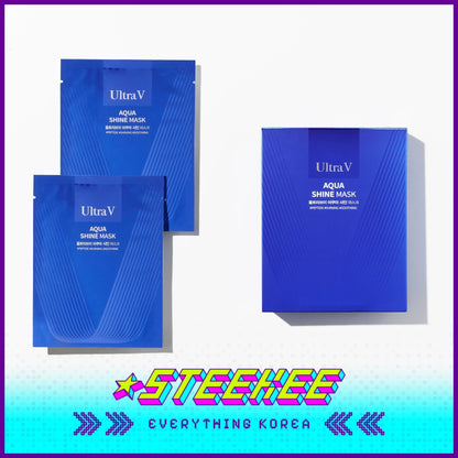 UltraV Aqua Shine Mask 25ml 10 Sheets by Steekee Korea 4593