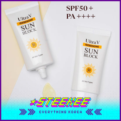 UltraV Idebenone Shield Sun Block 50g SPF50+ PA++++ by Steekee Korea 4594