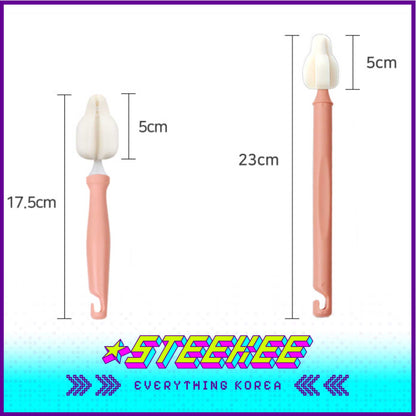 Hibee Mongle Long-Mini Brush Baby Bottle Cleaning Tools by Steekee Korea 4600
