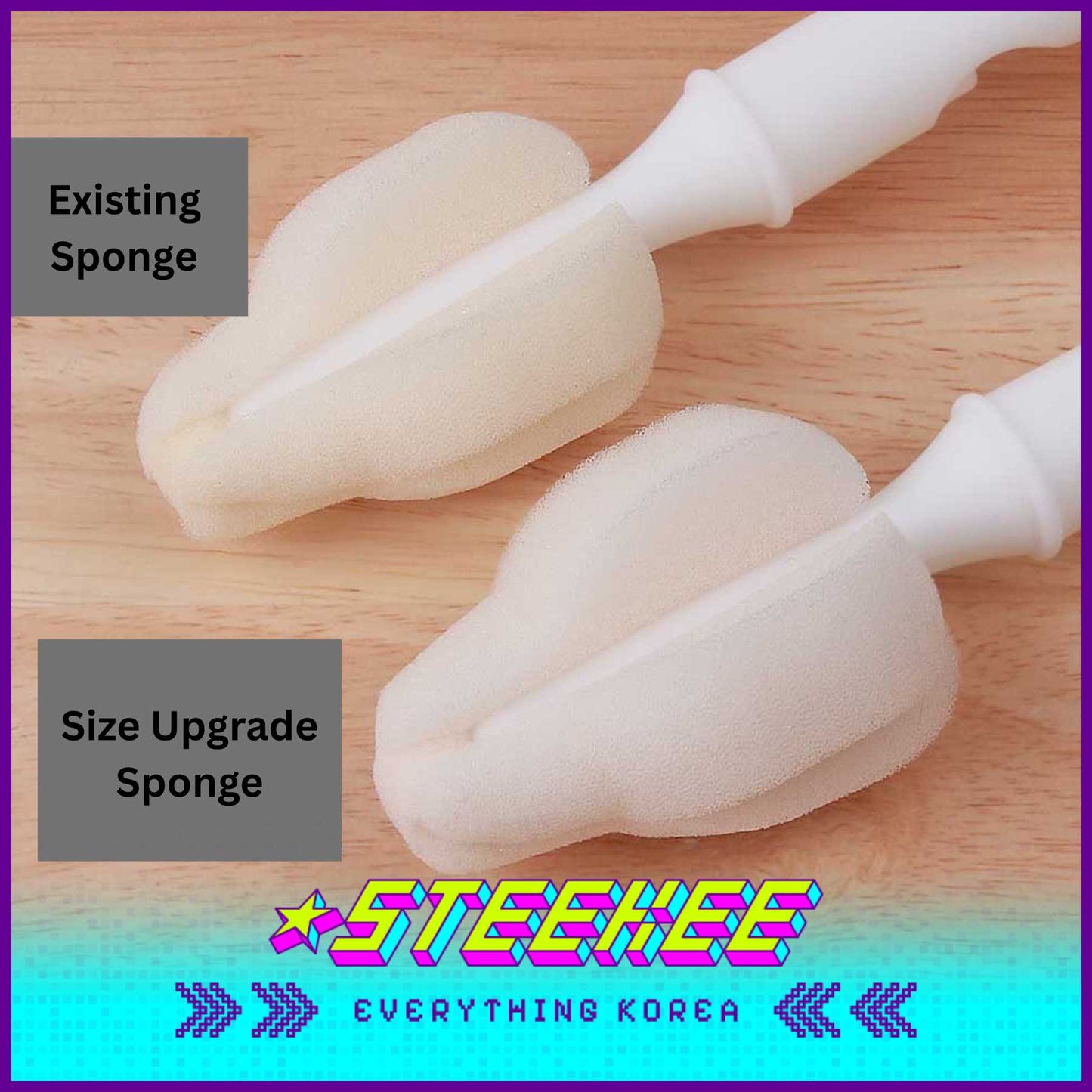 Hibee Mongle Long-Mini Brush Baby Bottle Cleaning Tools by Steekee Korea 4600