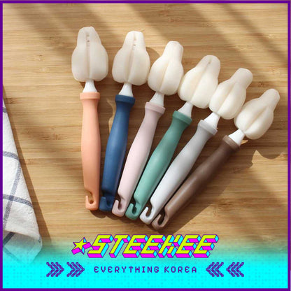 Hibee Mongle Long-Mini Brush Baby Bottle Cleaning Tools by Steekee Korea 4600