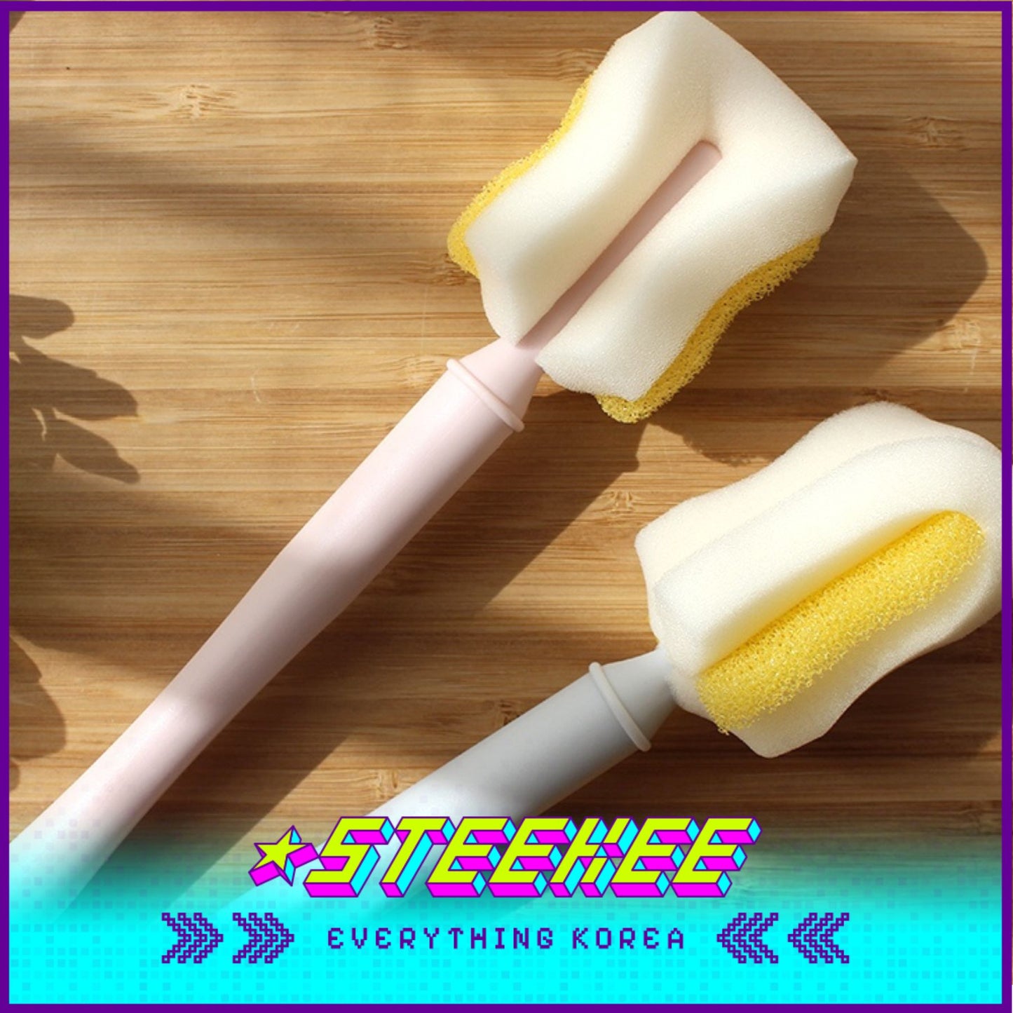 Hibee Long-Bubble Pro Brush Baby Bottle Cleaning Tools by Steekee Korea 4602