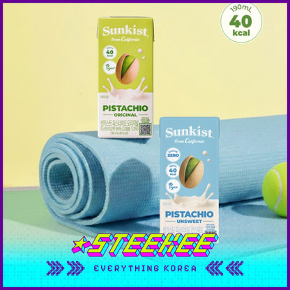 Sunkist Pistachio Milk Drink 190ml Original & Unsweetened by Steekee Korea 5024