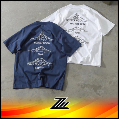 On Studio-T BEAMS REI Limited Edition Unisex Cotton T-Shirt – Pacific Mountain Graphic Tee