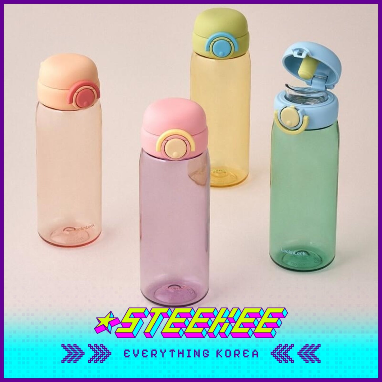 LocknLock School Fit Switch Cap Bottle 520ml ABF884 by Steekee Korea 4538